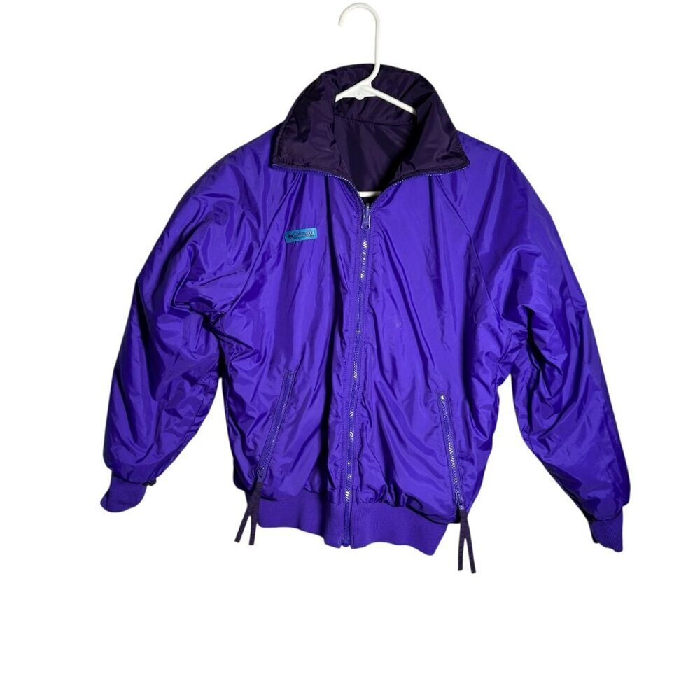 Vintage Columbia Womens Purple Insulated Jacket Reversible Size S Nylon 90 y2K - Picture 6 of 9